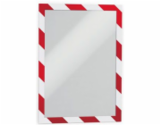 Odolný samolepicí rámeček DURAFRAME SECURITY červeno-bílý A4, 2 kusy (DUR942)