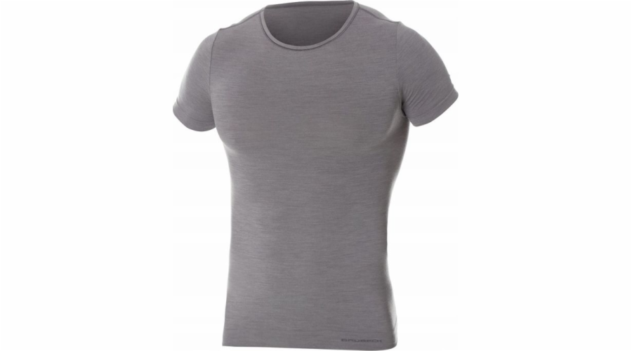 Brubeck SS11030 Pánské tričko s krátkým rukávem COMFORT WOOL tmavě šedá XL