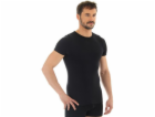 Brubeck pánské tričko s krátkým rukávem Comfort Wool, čer...