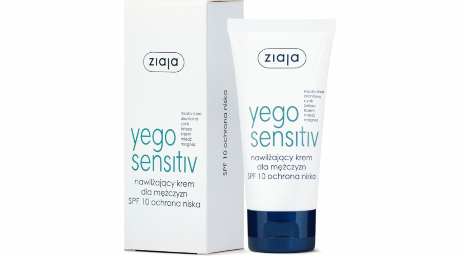 Ziaja ZIAJA_Yego Sensitiv hydratační krém pro muže SPF 10 s nízkou ochranou 50 ml - 5901887038177