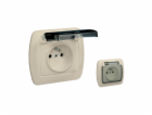 Kontakt-Simon Jednopólová zásuvka s krytím IP44 béžová - ...