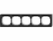 Karlik Frame Deco Soft, univerzální, pětinásobný, černý matný plast (12DRSO-5)