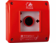 Tlačítko Spamel Fire přisazená 2Z 1R červená (OP1-W01-B-21-230VAC)