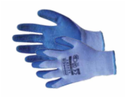 Modeco Pletené rukavice potažené pěnovou gumou, modré, velikost 10, 12 ks. (MN-06-216)