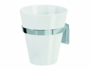 Kelímek s držákem MAX-LIGHT porcelán/chrom