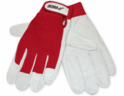Dedra Ochranné rukavice, lícová vepřovice, červená, velikost 9 (BH1010R09R)