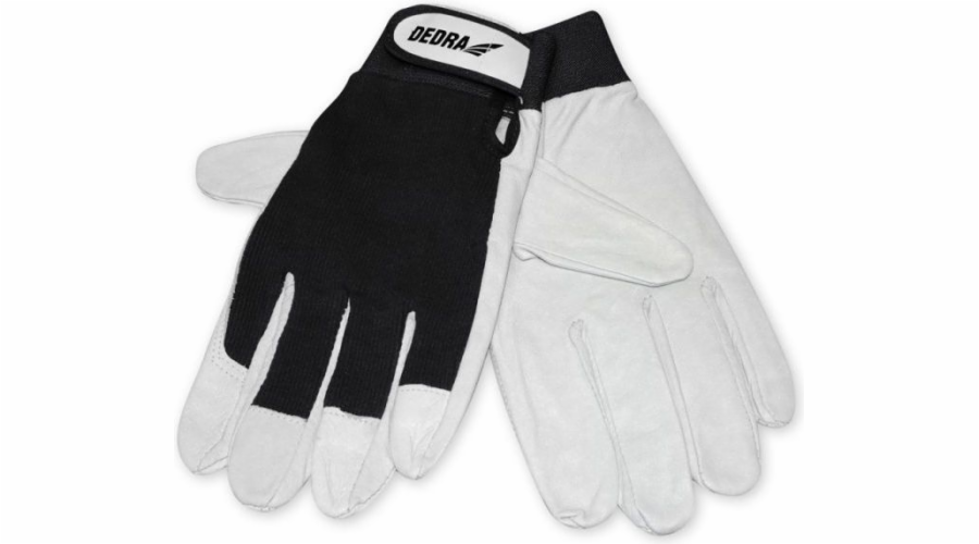 Dedra Ochranné rukavice, zrnitá vepřovice, černá, velikost 9 (BH1010R09B)
