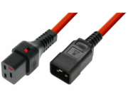 Assmann IEC LOCK napájecí kabel 3x1,5mm2 IEC C20 přímý/IEC C19 přímý M/F 2m červený (IEC-PC1402)