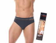 Brubeck Pánské slipy COMFORT WOOL BE10050 graphite, velikost S