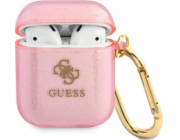 Guess Guess kryt AirPods GUA2UCG4GP růžový/růžový Glitter Collection
