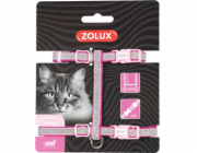 Zolux Nastavitelný nylonový postroj. LESKVĚ růžová barva