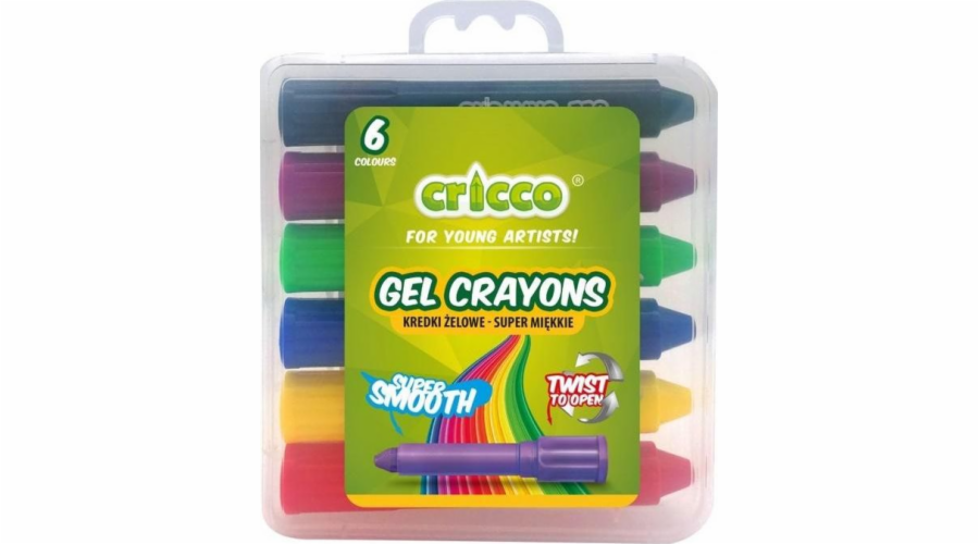 Cricco Twist gelové pastelky 6 barev CRICCO