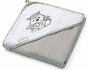 Babyono 346/03-BAMBUSOVÝ RUČNÍK NA KOUPÁNÍ S KAPUCÍ Z PŘÍRODNÍHO BAMBUSU 100X100CM-ŠEDÁ