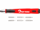 Šroubovací bity Top Tools s rukojetí 7 kusů