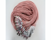 Omega Omega Micro USB kabel, 1,5A, 2m, růžové zlato (44177)