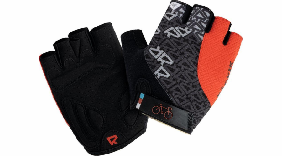 Cyklistické rukavice Radvik Radvik Runde, oranžové a černé, velikost XL