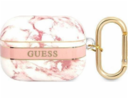 Kryt GUESS Guess GUAPHCHMAP AirPods Pro růžový/růžový Marble Strap Collection
