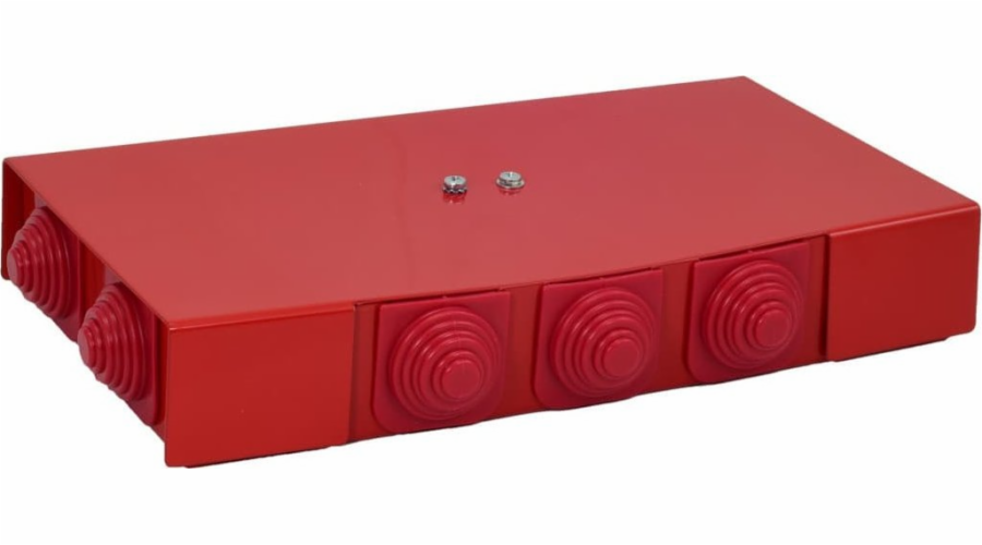 PIP-2AN B2x3x4 obdélníková protipožární krabice, E90, s pojistkou 0,375A, rozměry 88x30x166mm, červená 84622606