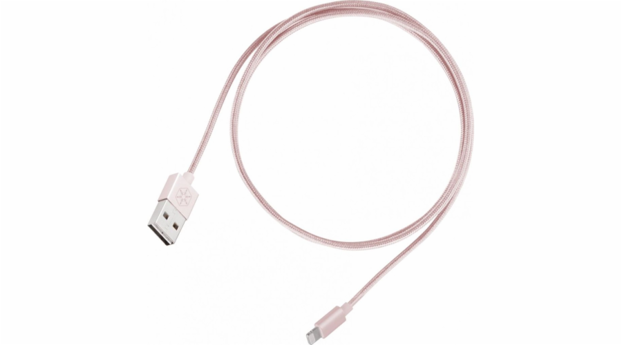 SilverStone USB-A – Lightning USB kabel 1 m růžový (52017)