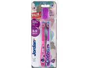 Zubní kartáček Jordan DUO Easy Reach pro děti (6-9 let) měkký, 1 balení - 2 ks.