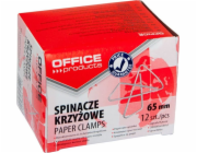 Kancelářské výrobky Křížové spony, 65 mm, 12 ks., stříbrné