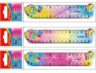 Pravítko KEYROAD, 15 cm, pružné, duhové, přívěsek, mix barev