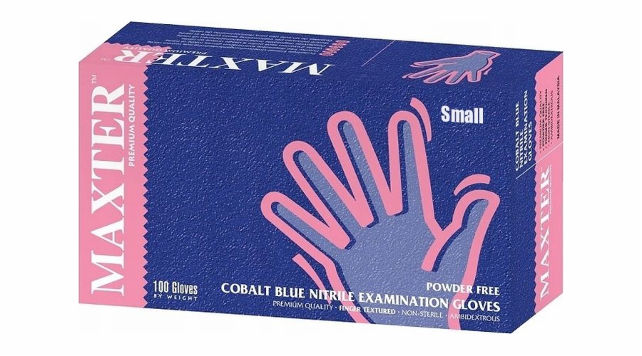 Maxter Nitrilové rukavice Cobalt Blue vel. S 100 ks.