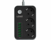 LDNIO Power Strip Ldnio Power Strip 6 zásuvek + 4X USB port (Se6403)