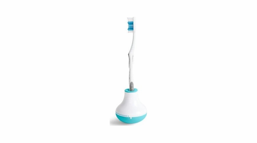 Netradiční kartáček Timer Bobble Brush na čištění zubů s modrou rukojetí
