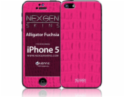 Nexgen Skins Nexgen Skins - Sada skinů pouzdra s 3D efektem iPhone SE (2016) / iPhone 5s / iPhone 5 (Alligator Fuchsia 3D) univerzální