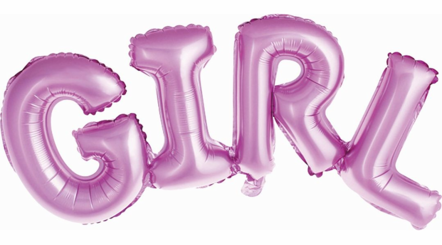 GoDan Fóliový balónek Nápis GIRL, růžový, 73 cm