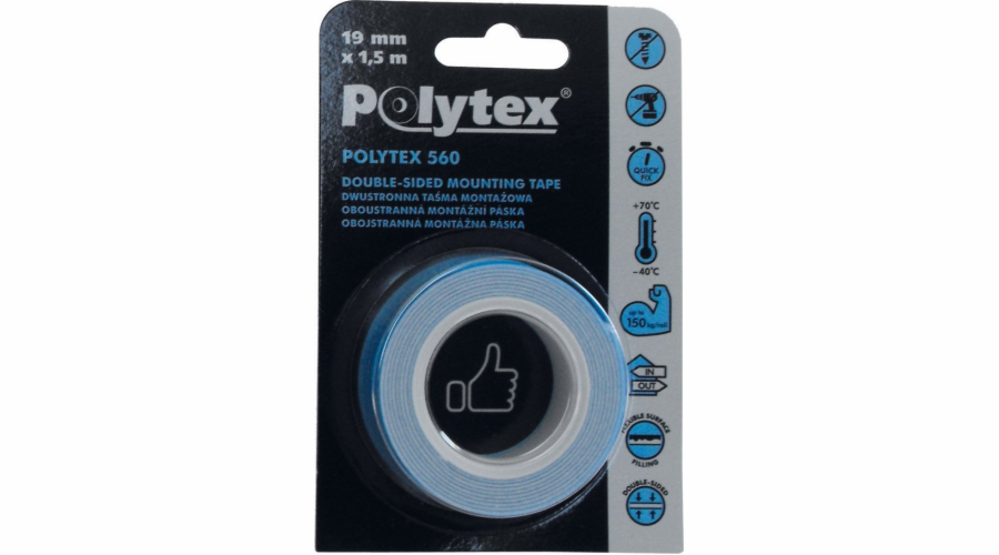 Anticor Polytex 560 oboustranná pěnová montážní páska 19mmx1,5m