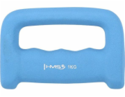 HMS Kastet světle modré litinové závaží potažené neoprenem 1,0 kg (CK10)