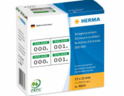 Herma Asset čísla, samolepící, zelený potisk 15 x 22 mm, 1000 kusů (4834)