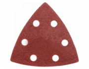 Dedra Brusný papír trojúhelník s otvory, zrnitost 80, 5 ks. (DED794572)