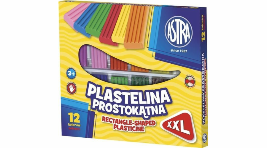 Astra Obdélníková plastelína 12 barev 303117