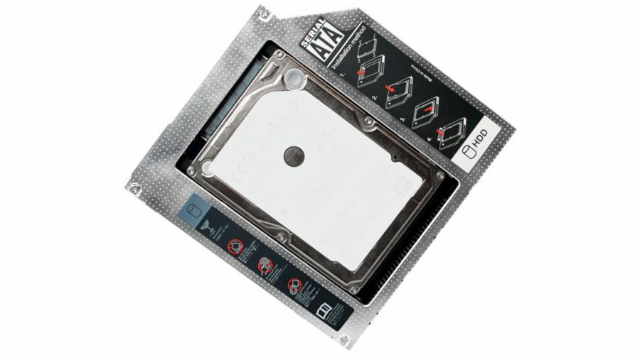 LogiLink kapsa pro druhý disk pro 9,5mm SATA HDD/SSD notebook (AD0017)
