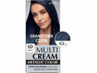 Joanna Multi Cream Metallic Color 5D Effect 42.5 Navy Blu...