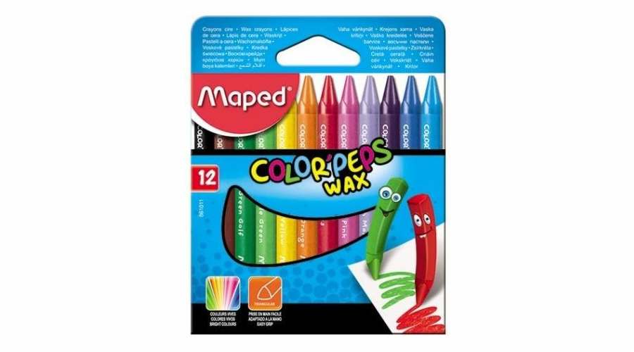 Pastelky na svíčky Maped Colorpeps 12 barev (861011)