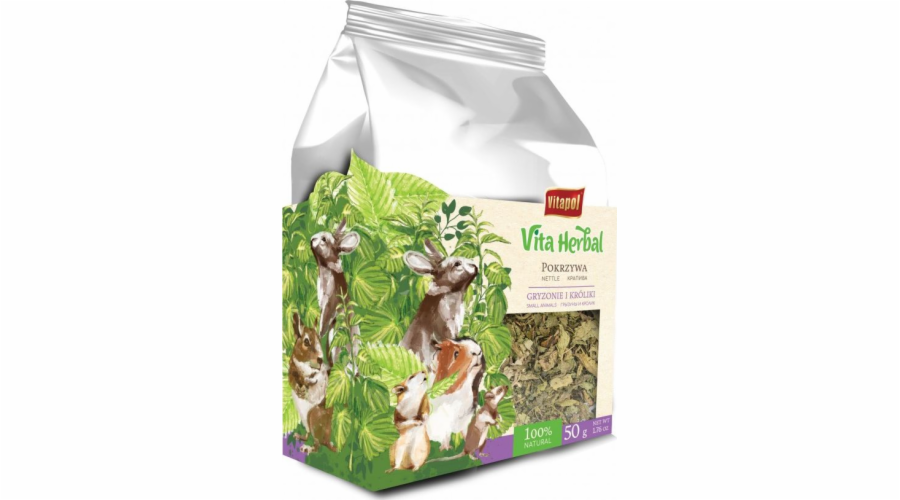 Vitapol Vita Herbal pro hlodavce a králíky, list kopřivy, 50 g