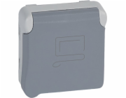 Legrand Zásuvka jednoduchá 2P+Z se zámkem, červená - 069553