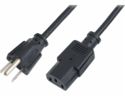 LogiLink US NEMA5-15P - IEC60320-1 C13 napájecí kabel 1,80 m černý (CP099)