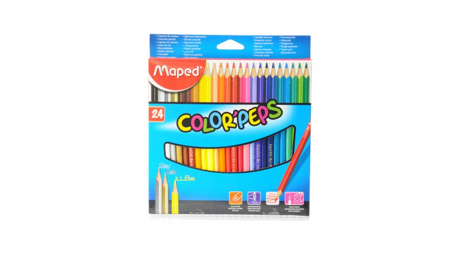Pastelky Maped Colorpeps, trojúhelníkové, 24 barev (205576)