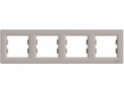 Schneider Electric 4-dílný horizontální rám hnědý (EPH580...