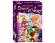 Ranní flitrový obrázek. Třešňové květy - 15160258