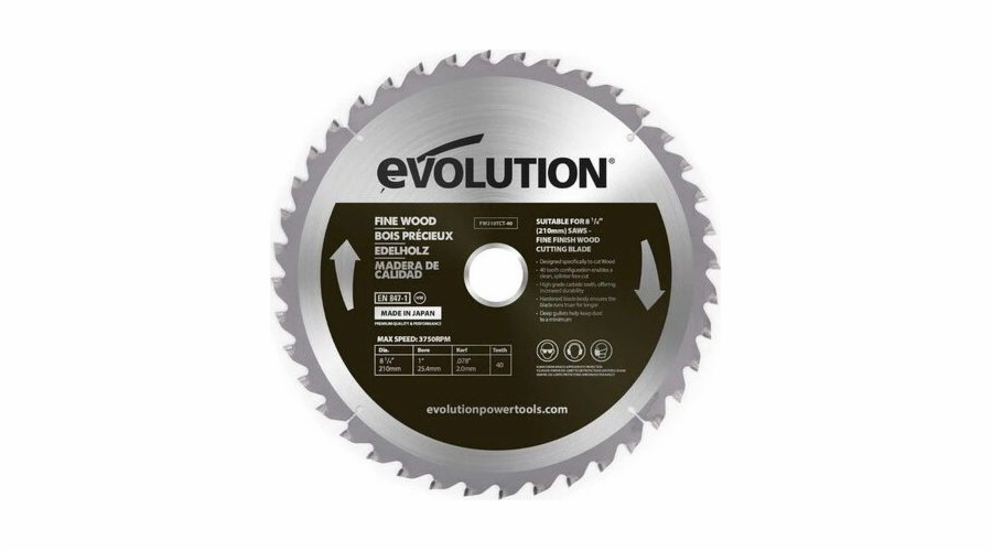 Pila Evolution Evolution na řezání dřeva Ušlechtilé dřevo 210mm / 40z pro pokosové pily