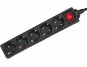 Maclean prodlužovací kabel 5 zásuvek 1,4 m černý (MCE226)