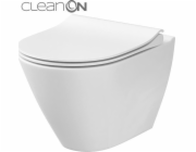 Cersanit City Oval Clean On WC mísa s pomalu se zavírajícím sedátkem (K701-104)