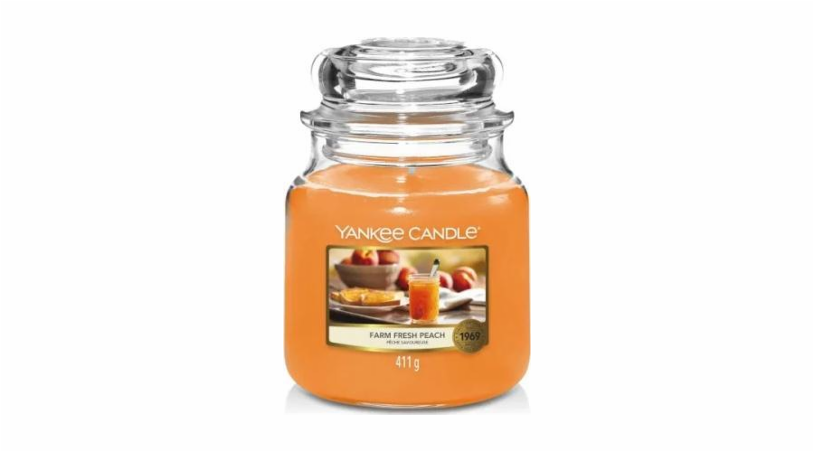 Yankee Candle YANKEE CANDLE_Medium Jar středně vonná svíčka Farm Fresh Peach 411g