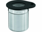 Pěstební hrnec s poklicí 100 ml nerez/stříbrný silikon